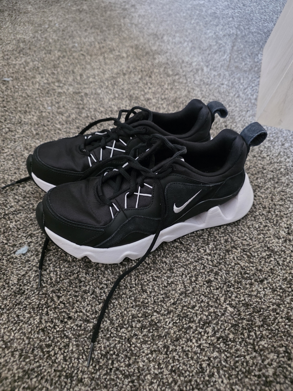 Nike Black & White Chunky Sole Sneakers